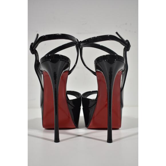 Christian Louboutin So Jenlove Alta 150 Black Platform Sandal Heel Pump 37 - Picture 11 of 12